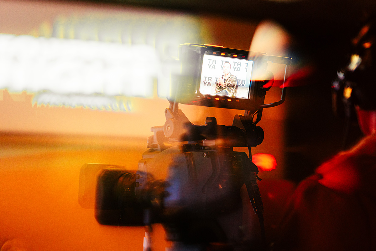 Creative image of broadcast camera