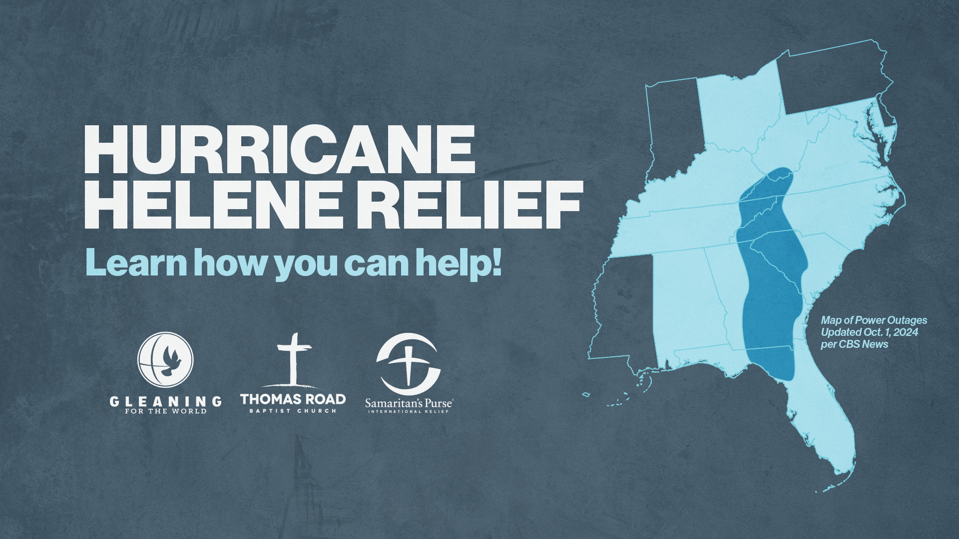 Helene Relief-Simple Hurricane Helene Relief Header