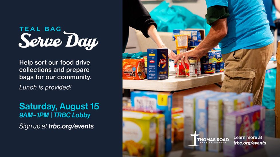Teal Bag Serve Day | August 15, 9am - 1pm